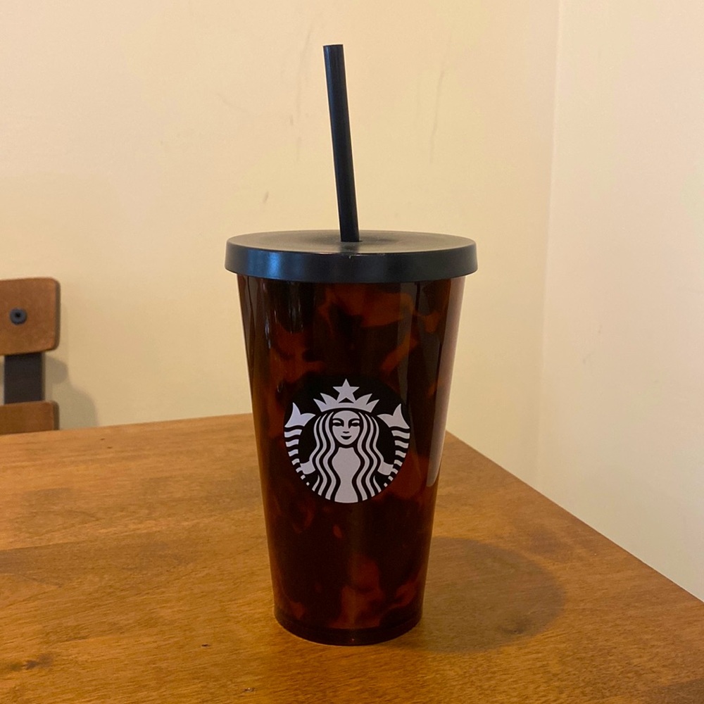 Starbucks cup with straw